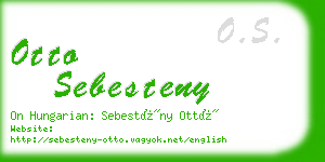 otto sebesteny business card